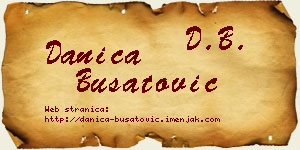 Danica Bušatović vizit kartica